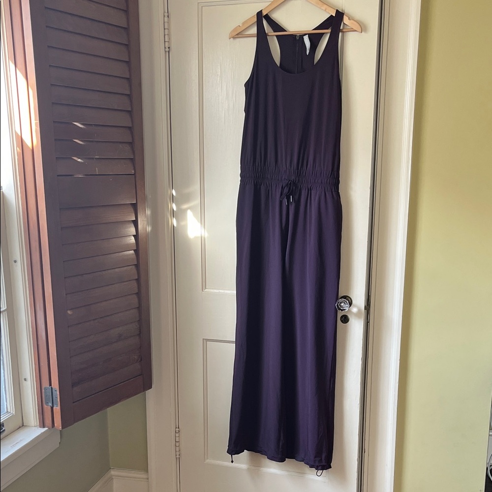 Athleta Dark Purple Racerback Maxi Jumpsuit